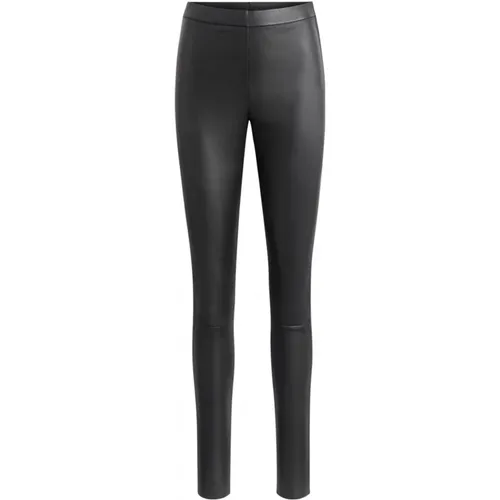 High-Waist-Lederleggings mit rundem Rücken , Damen, Größe: S - NOTYZ - Modalova