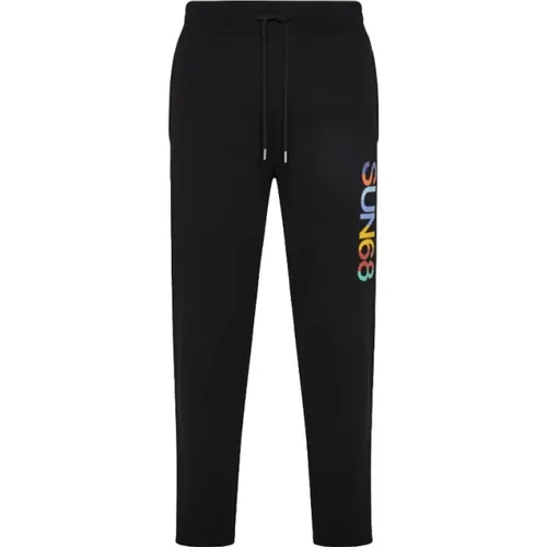 Sweatpants, male, , Size: S Casual Tracksuit Pants - Sun68 - Modalova