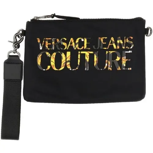 Schwarze Logo Clutch-Tasche für Herren von - Versace Jeans Couture - Modalova