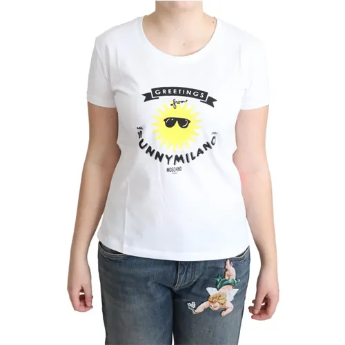 Modisches Baumwoll-T-Shirt , Damen, Größe: L - Moschino - Modalova