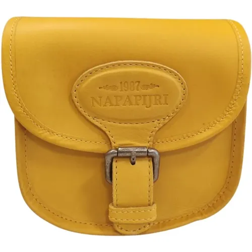 Cross Body Bags, female, , Size: ONE SIZE Leather Crossbody Bag - Napapijri - Modalova