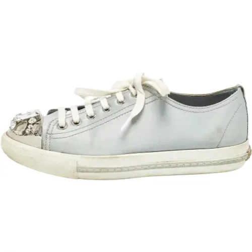 Pre-owned Sneakers, female, , Size: 7 US Pre-owned Satin sneakers - Miu Miu Pre-owned - Modalova