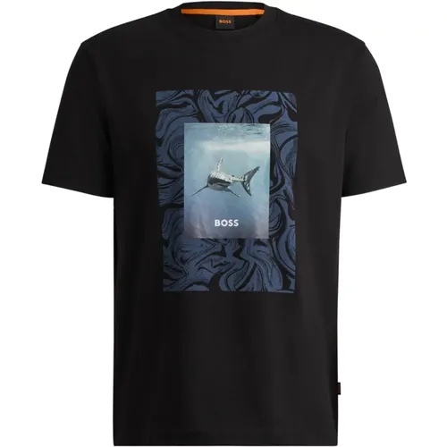 Tee-Tucan Baumwoll T-shirt , Herren, Größe: M - Hugo Boss - Modalova