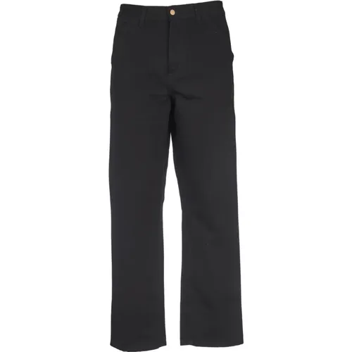 Schwarze Hose mit Einem Knie , Herren, Größe: W33 - Carhartt WIP - Modalova