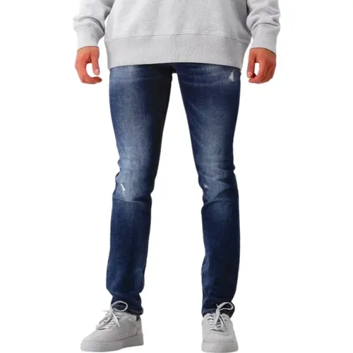 Dunkelblaue Skinny Fit Jeans , Herren, Größe: W35 - Dondup - Modalova