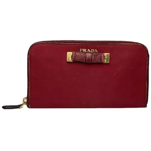 Pre-owned Wallets, female, , Size: ONE SIZE Pre-owned Leather Wallet - Prada Vintage - Modalova