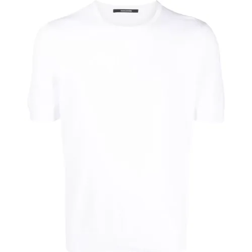 Short Sleeve Knit T-shirt , male, Sizes: M, L - Tagliatore - Modalova