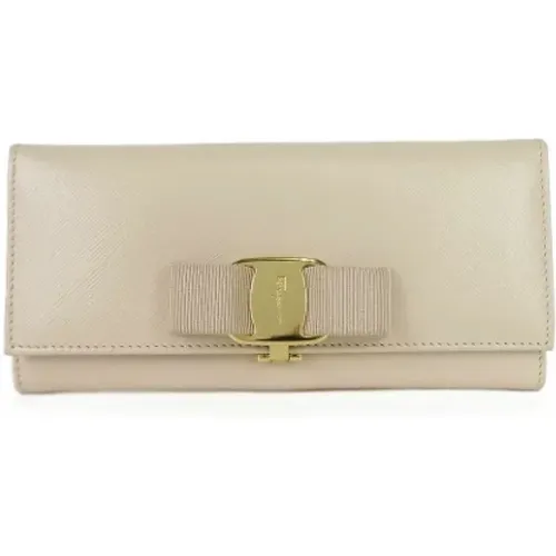 Pre-owned Wallets, female, , Size: ONE SIZE Pre-owned Leather wallets - Salvatore Ferragamo Pre-owned - Modalova