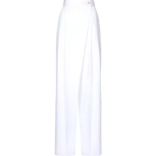 High-Waisted Flared Hose in Optischem Weiß - Dolce & Gabbana - Modalova