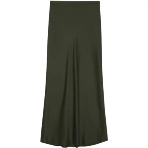 Silk Olive Midi Skirt , female, Sizes: XS, S - Anine Bing - Modalova