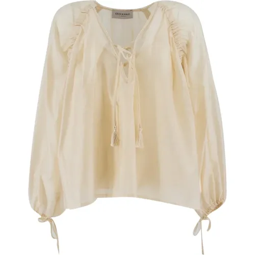 Blouses, female, , Size: S Lightweight Blouse - Ermanno Scervino - Modalova