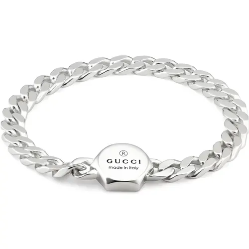 Bracelets, female, , Size: ONE SIZE Sterling Silver Bracelet with Charm - Gucci - Modalova