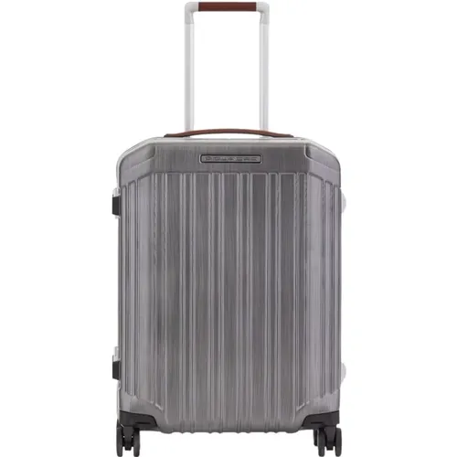 Cabin Bags, male, , Size: ONE SIZE Ultra Slim Cabin Trolley with 4 Wheels - Piquadro - Modalova