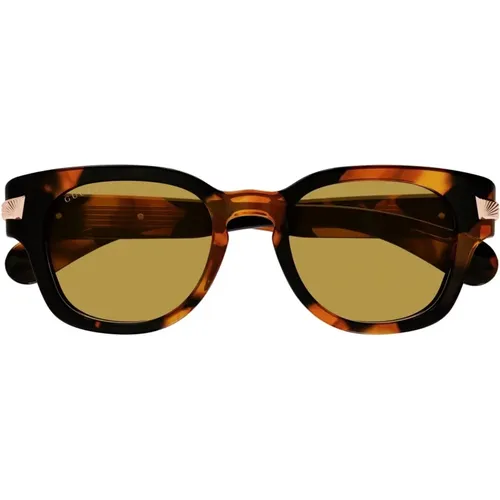 Sunglasses, unisex, , Size: 51 MM Havana Sunglasses Gg1518S 003 - Gucci - Modalova