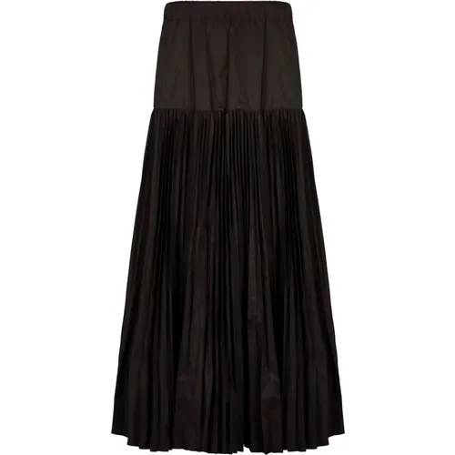Maxi Skirts, female, , Size: XS Pleated Skirt Elasticated Waistband Polyester - P.a.r.o.s.h. - Modalova