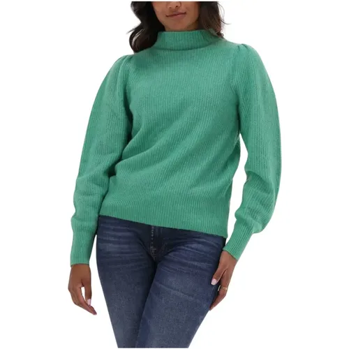 Malia Knit Blouse Grüner Pullover , Damen, Größe: L - NEO NOIR - Modalova