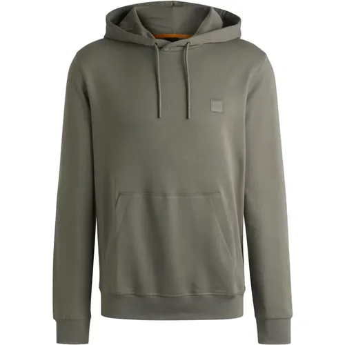 Stylischer Hoodie mit tonaler Logopatch , Herren, Größe: L - Hugo Boss - Modalova