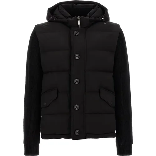 Bomber Jackets, male, , Size: L Down-Quilted Bomber Jacket - Moorer - Modalova