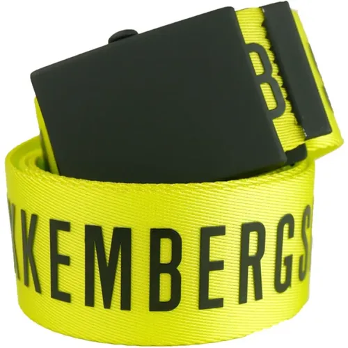 Belts, male, , Size: 90 CM Lime Clip Belt - Bikkembergs - Modalova