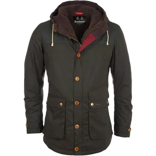 Moderne Game Wachsjacke aus Baumwolle , Herren, Größe: L - Barbour - Modalova