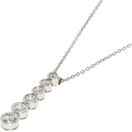 Pre-owned Jewellery, female, , Size: ONE SIZE Pre-owned Platinum necklaces - Tiffany & Co. Pre-owned - Modalova