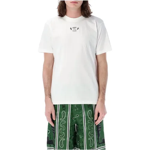 Off , Mens Clothing T-Shirts Polos Ss24 , male, Sizes: XL, M, L - Off White - Modalova
