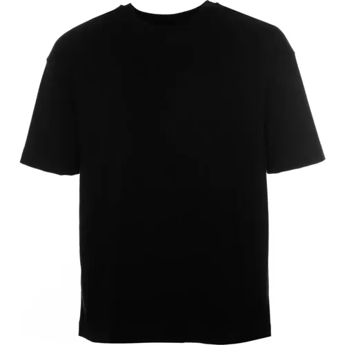 Geripptes Rundhals T-Shirt , Herren, Größe: L - drykorn - Modalova