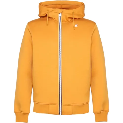 Zip-throughs, male, , Size: S Hooded Zip Sweatshirt Jacket - K-way - Modalova