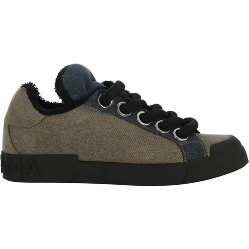 Patchwork Denim Sneakers , Herren, Größe: 40 EU - Dolce & Gabbana - Modalova