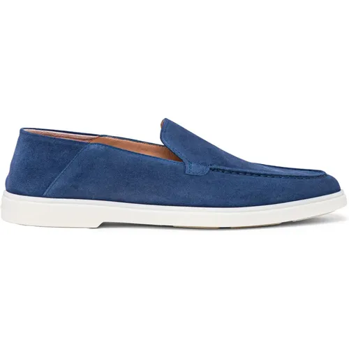 Suede Loafer , Damen, Größe: 39 1/2 EU - Santoni - Modalova