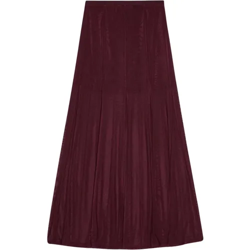 Maxi Skirts, female, , Size: S Elegant Mesh Pleated Midi Skirt - Remain Birger Christensen - Modalova