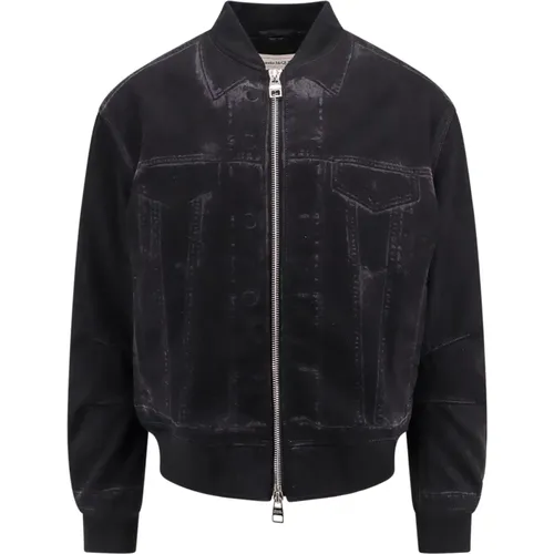 Bomber Jackets, male, , Size: L Jacket with Zip Closure - alexander mcqueen - Modalova