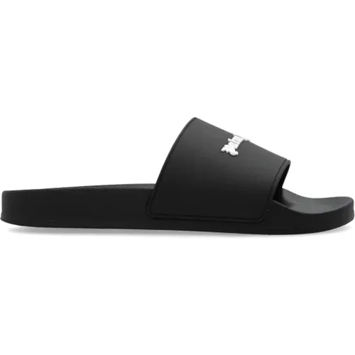 Sliders, male, , Size: 7 US Slides with logo - Palm Angels - Modalova