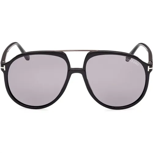 Sunglasses, unisex, , Size: 58 MM Classic Pilot Style Sunglasses in Havana - Tom Ford - Modalova