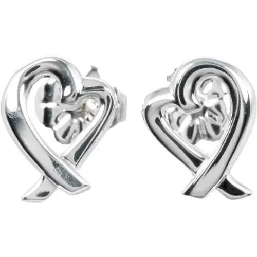 Pre-owned Jewellery, female, , Size: ONE SIZE Pre-owned Silver earrings - Tiffany & Co. Pre-owned - Modalova