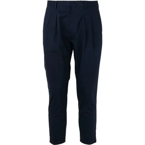 Elegant Cotton Chino Pants Navy , male, Sizes: S, XS - Liu Jo - Modalova