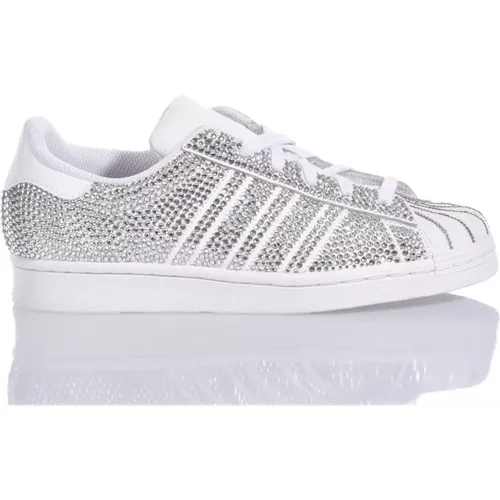 Handmade White Sneakers for Women , female, Sizes: 7 UK - Adidas - Modalova