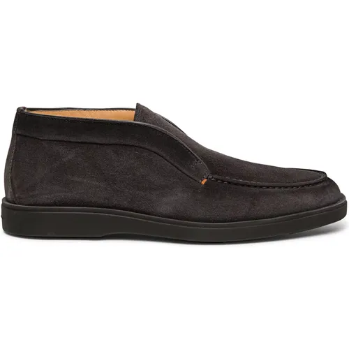 Suede Desert Boot for Men , male, Sizes: 7 UK, 7 1/2 UK, 8 1/2 UK, 6 UK - Santoni - Modalova