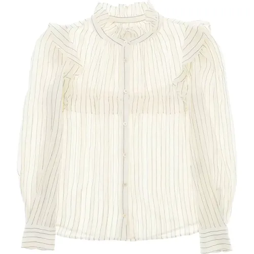 Cotton blouse with herringbone pattern , female, Sizes: XS - Isabel Marant Étoile - Modalova