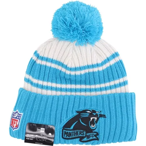 Beanies, male, , Size: ONE SIZE Carolina Panthers Pom Pom Beanie Hat - new era - Modalova