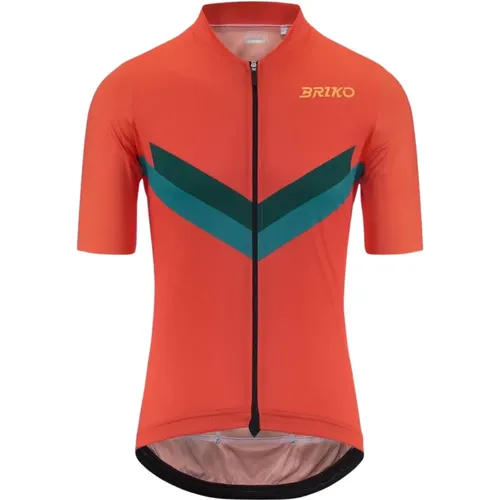 Stripe Jersey for Cycling , male, Sizes: XL - Briko - Modalova