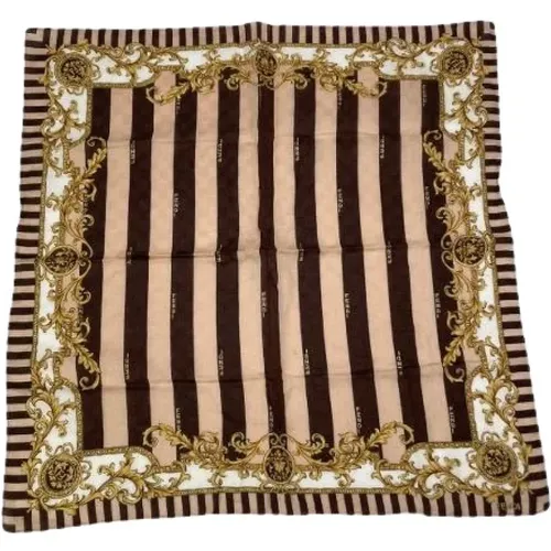 Pre-owned Scarves, female, , Size: ONE SIZE Pre-owned Silk Scarf - Fendi Vintage - Modalova