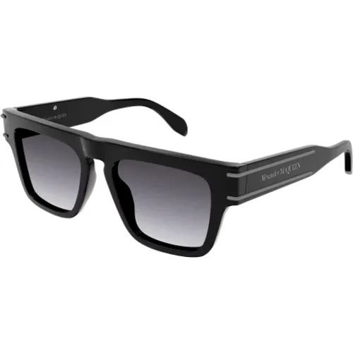 Selvedge Lines Rectangular Sunglasses , male, Sizes: 52 MM - alexander mcqueen - Modalova