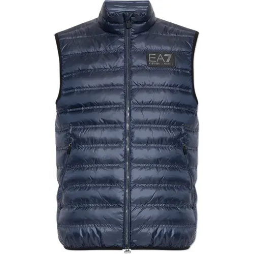 Vests, male, , Size: 2XL Down Vest - Emporio Armani EA7 - Modalova