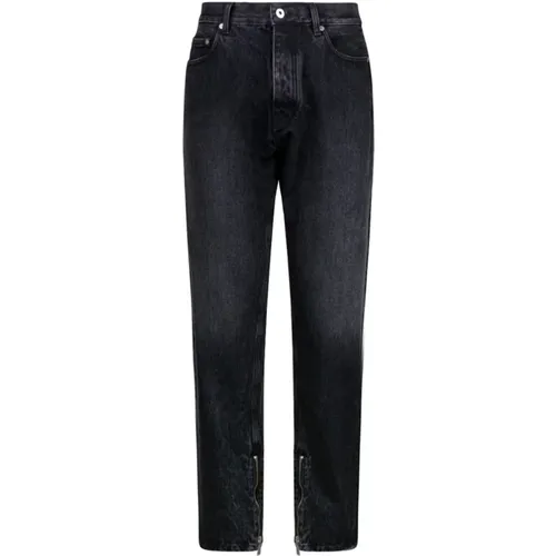 Faded Black Denim Jeans , male, Sizes: W30, W32 - Off White - Modalova