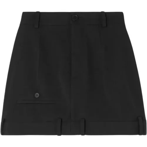 Wool Twill Mini Skirt , female, Sizes: L - Balenciaga - Modalova
