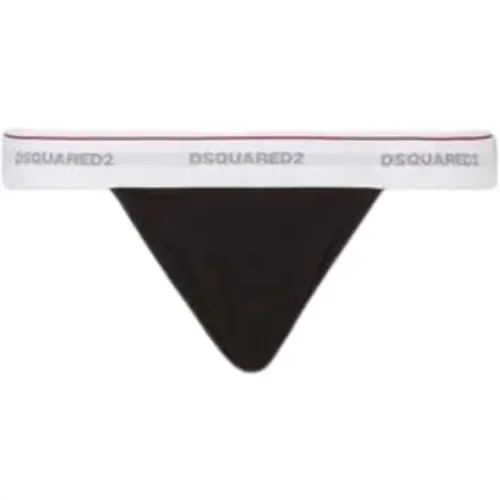 Schwarze Logo Elastischer Bund Unterwäsche , Damen, Größe: L - Dsquared2 - Modalova