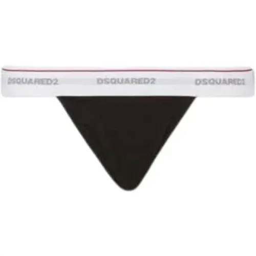 Schwarze Logo Elastischer Bund Unterwäsche , Damen, Größe: M - Dsquared2 - Modalova