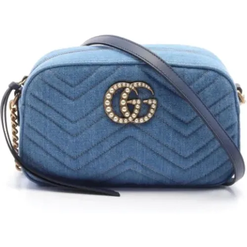 Pre-owned Cross Body Bags, female, , Size: ONE SIZE Pre-owned Denim gucci-bags - Gucci Vintage - Modalova