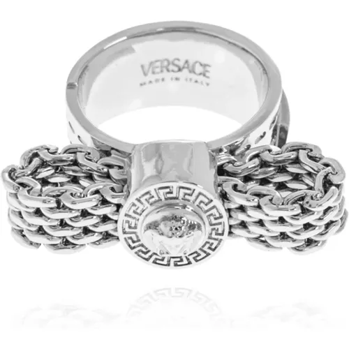 Rings, female, , Size: 56 MM Ring with Medusa's Head - Versace - Modalova